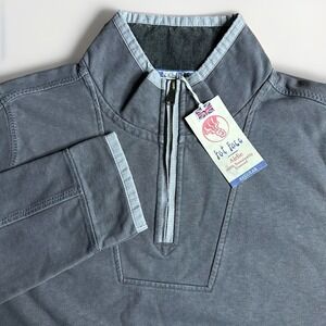 NEW Fat Face Airlie Heavyweight 1/4 Zip Sweatshirt Jacket Mens XXL Gray Cotton
